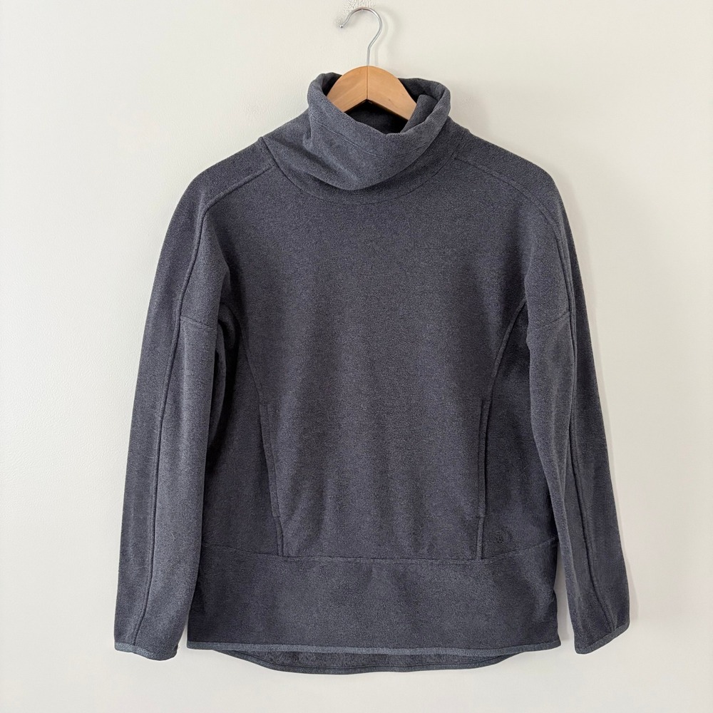 Mountain Hardwear Pullover Small Gray Funnel Neck Fleece Sweatshirt